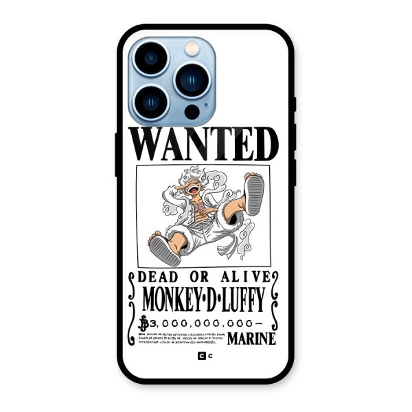 Munkey D Luffy Wanted  Glass Back Case for iPhone 13 Pro