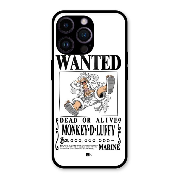 Munkey D Luffy Wanted  Glass Back Case for iPhone 14 Pro Max