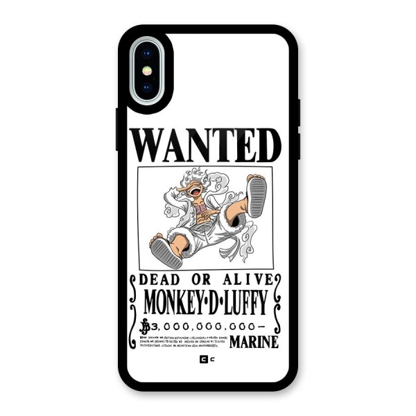 Munkey D Luffy Wanted  Glass Back Case for iPhone X