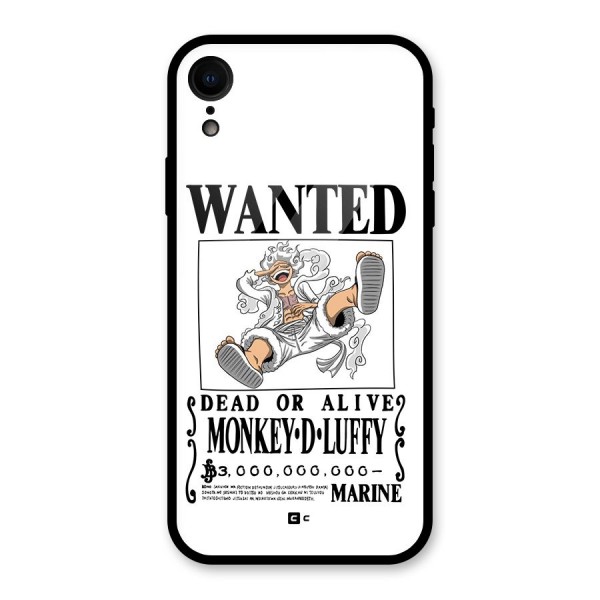 Munkey D Luffy Wanted  Glass Back Case for iPhone XR