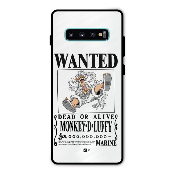 Munkey D Luffy Wanted  Metal Back Case for Galaxy S10 Plus