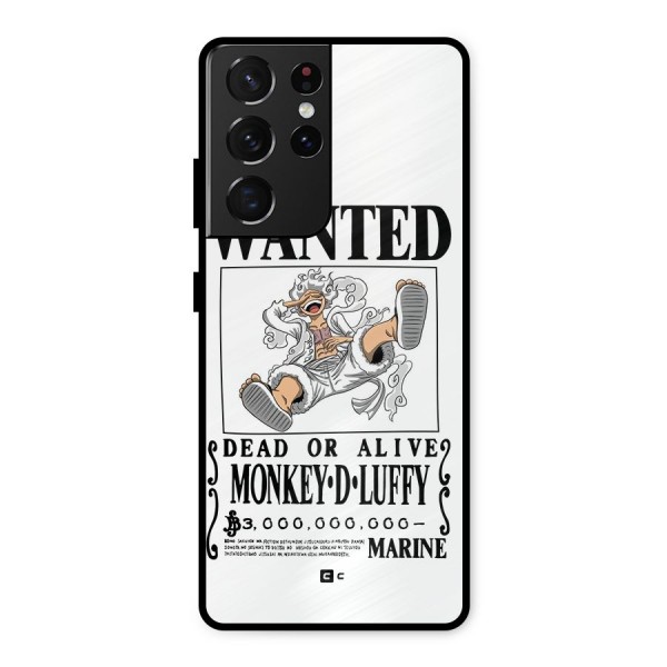 Munkey D Luffy Wanted  Metal Back Case for Galaxy S21 Ultra 5G