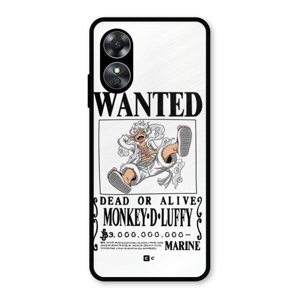 Munkey D Luffy Wanted  Metal Back Case for Oppo A17