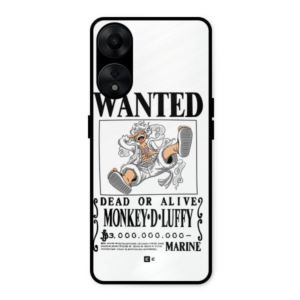 Munkey D Luffy Wanted  Metal Back Case for Oppo A78 5G