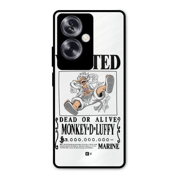 Munkey D Luffy Wanted  Metal Back Case for Oppo A79 5G