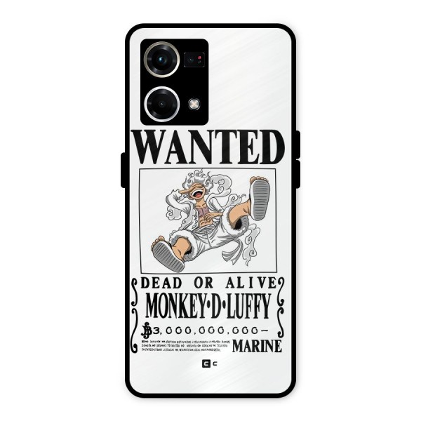 Munkey D Luffy Wanted  Metal Back Case for Oppo F21 Pro 4G