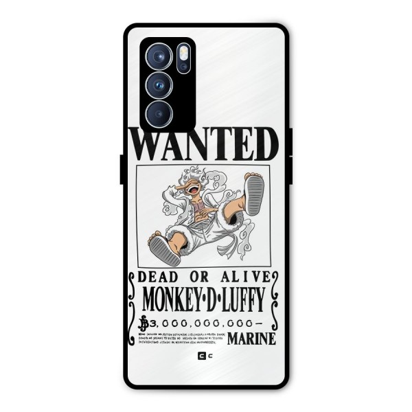 Munkey D Luffy Wanted  Metal Back Case for Oppo Reno6 Pro 5G