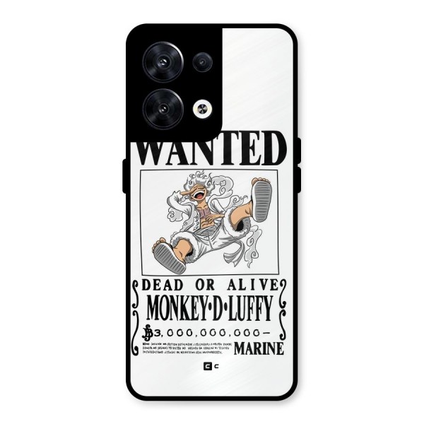 Munkey D Luffy Wanted  Metal Back Case for Oppo Reno8 5G