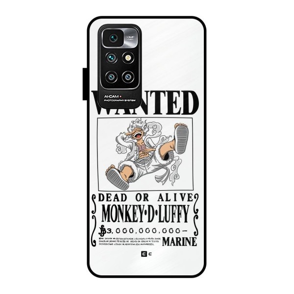 Munkey D Luffy Wanted  Metal Back Case for Redmi 10 Prime