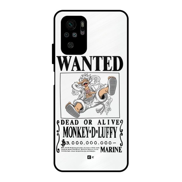 Munkey D Luffy Wanted  Metal Back Case for Redmi Note 10