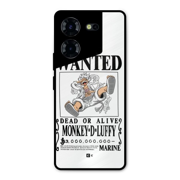 Munkey D Luffy Wanted  Metal Back Case for Tecno Pova 5 Pro 5G