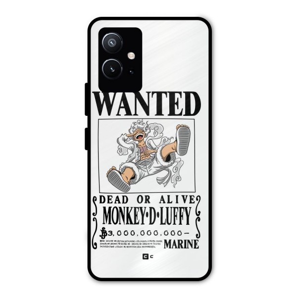 Munkey D Luffy Wanted  Metal Back Case for Vivo T1 5G