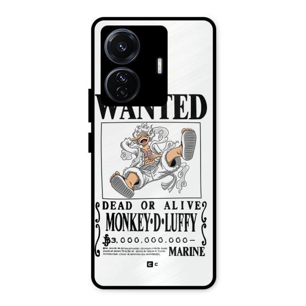 Munkey D Luffy Wanted  Metal Back Case for Vivo T1 Pro