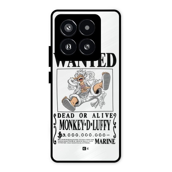 Munkey D Luffy Wanted  Metal Back Case for Xiaomi 14 Pro