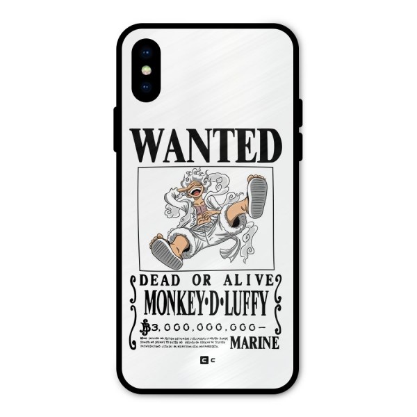 Munkey D Luffy Wanted  Metal Back Case for iPhone X