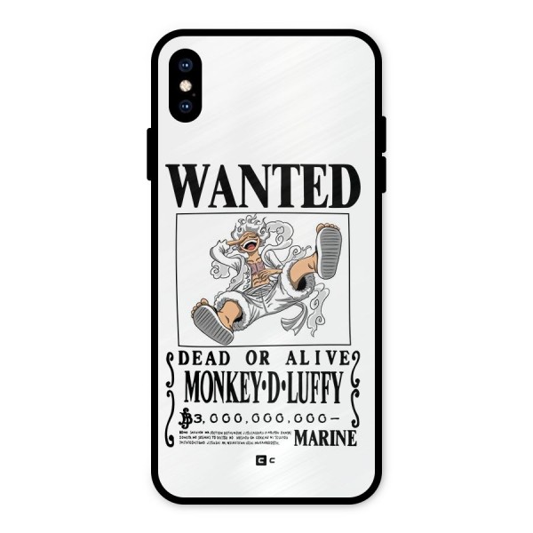 Munkey D Luffy Wanted  Metal Back Case for iPhone XS Max