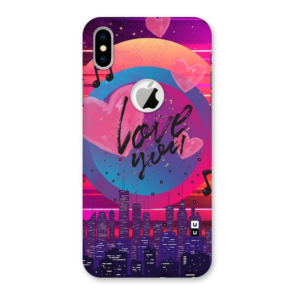 Music City Love Back Case for iPhone XS Logo Cut