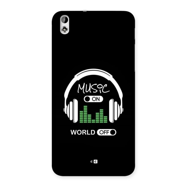 Music On World Off Back Case for Desire 816