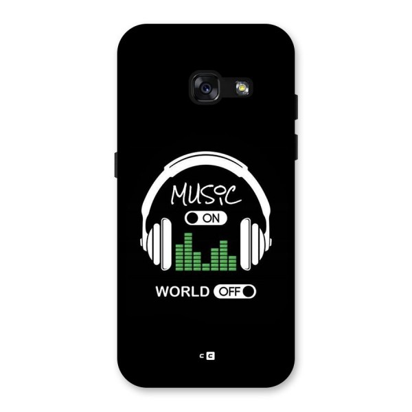 Music On World Off Back Case for Galaxy A3 (2017)