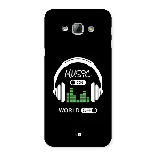 Music On World Off Back Case for Galaxy A8