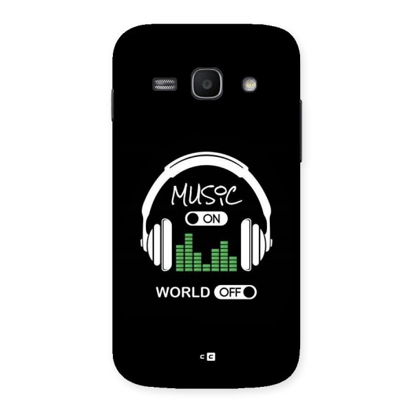 Music On World Off Back Case for Galaxy Ace3