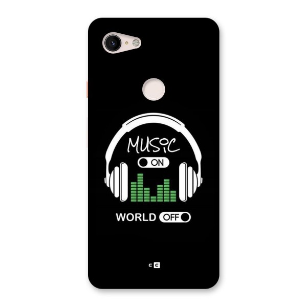 Music On World Off Back Case for Google Pixel 3 XL