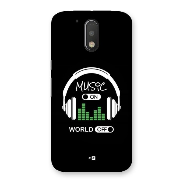 Music On World Off Back Case for Moto G4 Plus