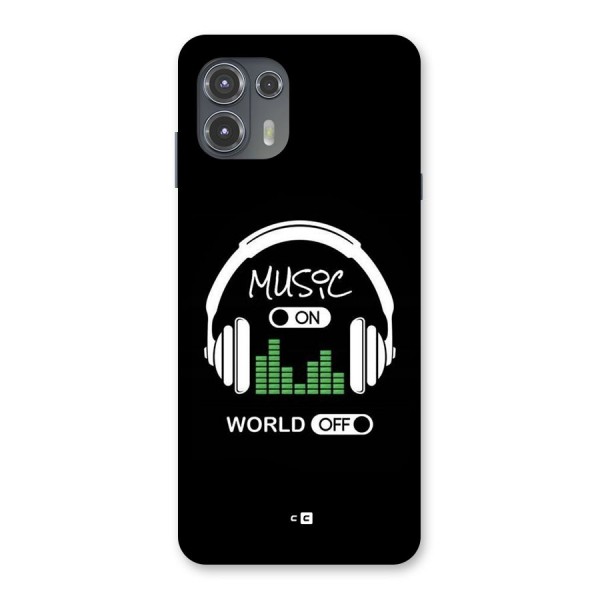 Music On World Off Back Case for Motorola Edge 20 Fusion