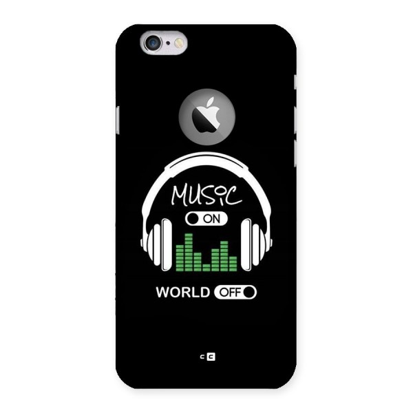 Music On World Off Back Case for iPhone 6 Logo Cut