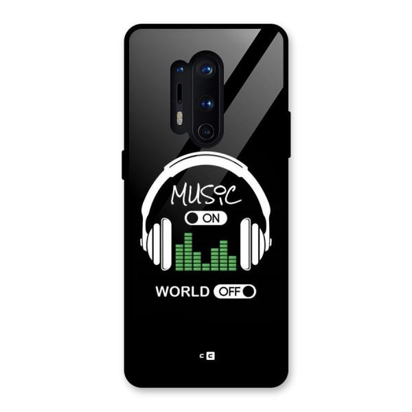 Music On World Off Glass Back Case for OnePlus 8 Pro