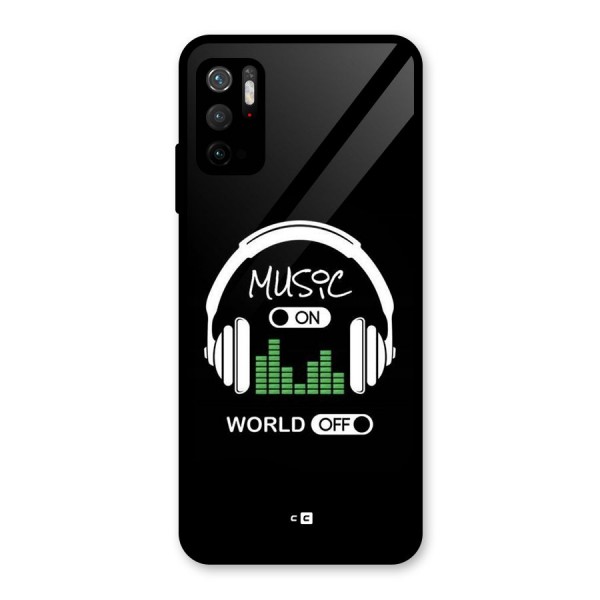 Music On World Off Glass Back Case for Poco M3 Pro 5G