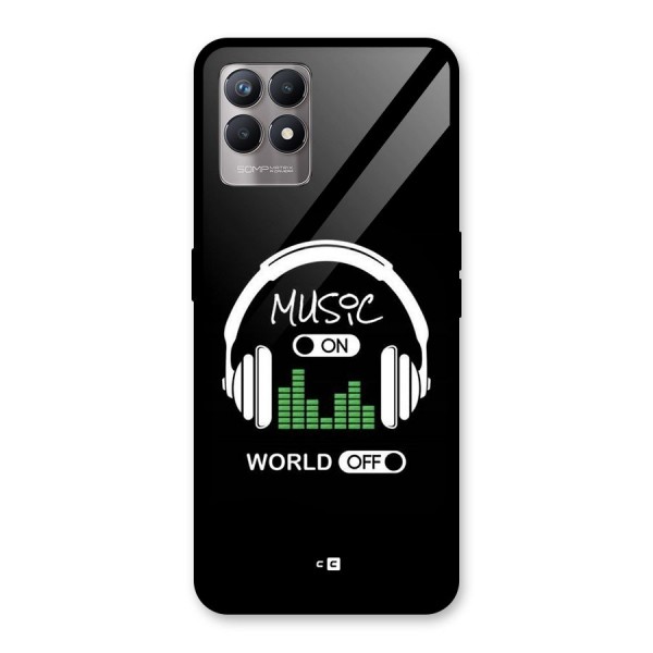 Music On World Off Glass Back Case for Realme Narzo 50