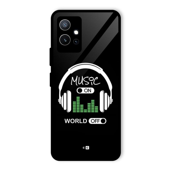 Music On World Off Glass Back Case for Vivo iQOO Z6