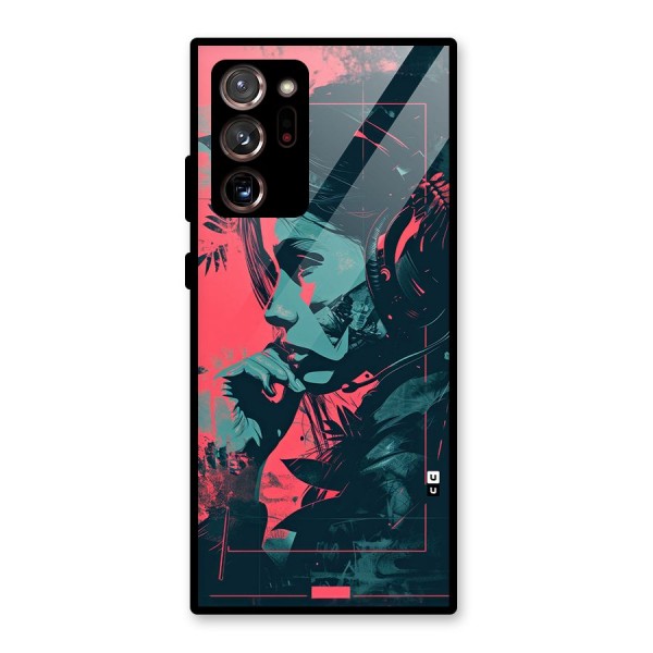 Musical Illustration Glass Back Case for Galaxy Note 20 Ultra