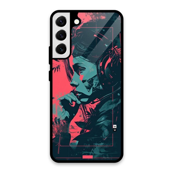 Musical Illustration Glass Back Case for Galaxy S22 Plus 5G