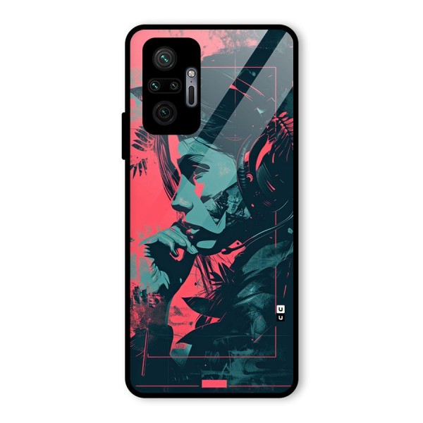Musical Illustration Glass Back Case for Redmi Note 10 Pro Max