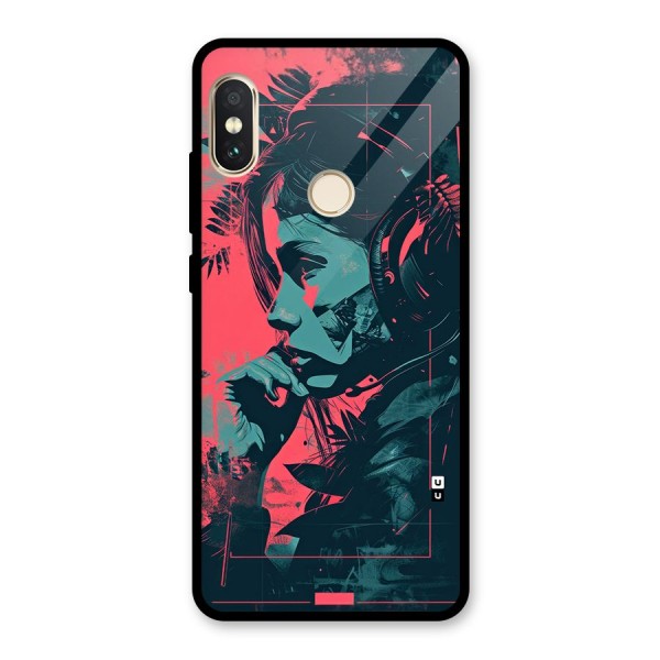 Musical Illustration Glass Back Case for Redmi Note 5 Pro