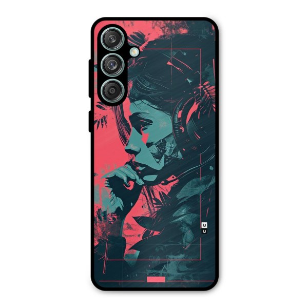 Musical Illustration Metal Back Case for Galaxy M55 5G