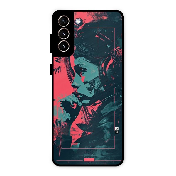 Musical Illustration Metal Back Case for Galaxy S21 Plus
