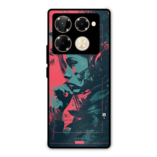 Musical Illustration Metal Back Case for Infinix Note 40 Pro Plus