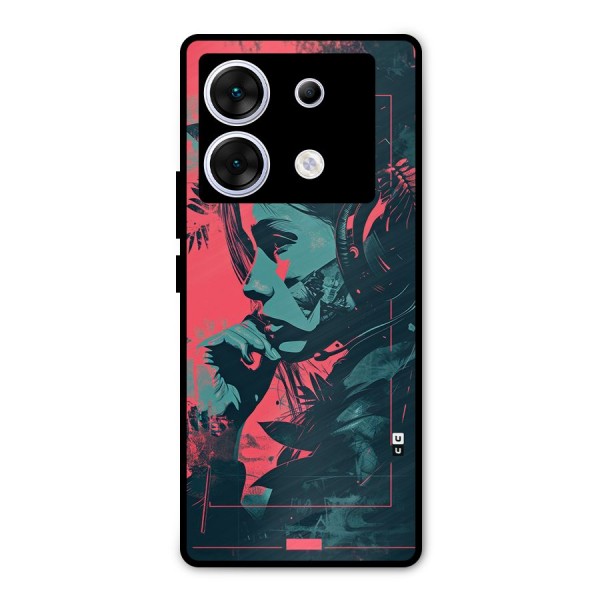 Musical Illustration Metal Back Case for Infinix Zero 30 5G