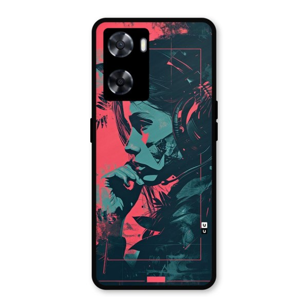 Musical Illustration Metal Back Case for Oppo A57 2022