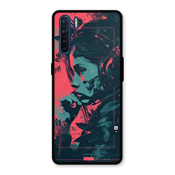 Musical Illustration Metal Back Case for Oppo F15