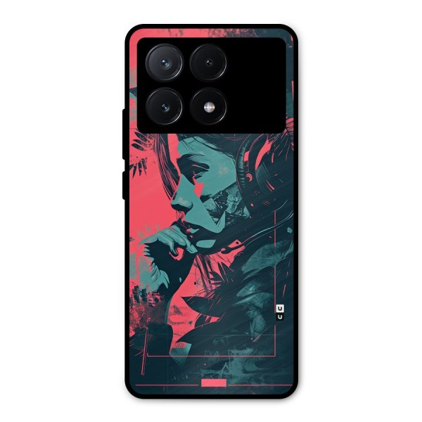 Musical Illustration Metal Back Case for Poco X6 Pro