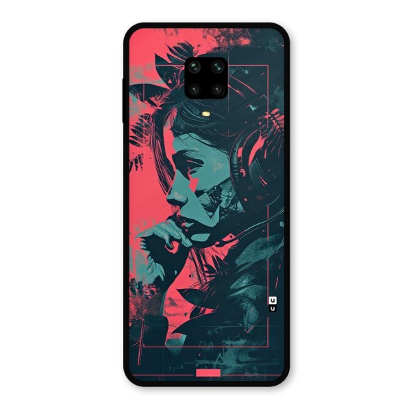 Musical Illustration Metal Back Case for Redmi Note 9 Pro Max