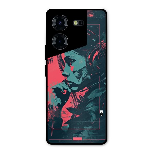 Musical Illustration Metal Back Case for Tecno Pova 5 Pro 5G