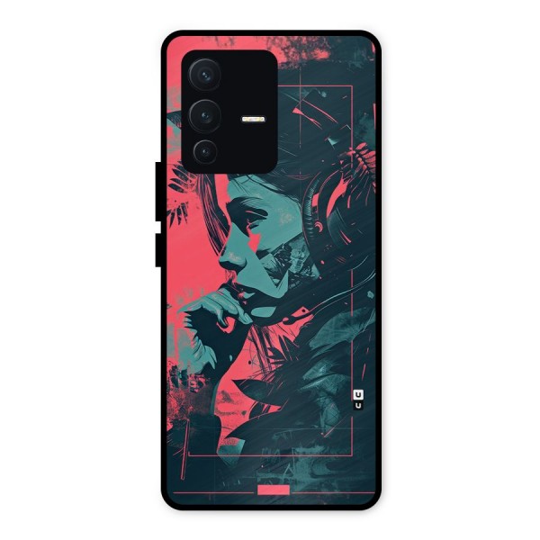 Musical Illustration Metal Back Case for Vivo V23 5G