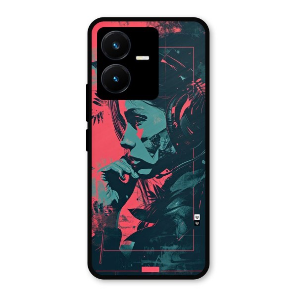 Musical Illustration Metal Back Case for Vivo Y22