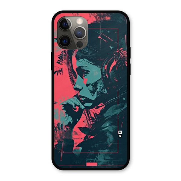 Musical Illustration Metal Back Case for iPhone 12 Pro