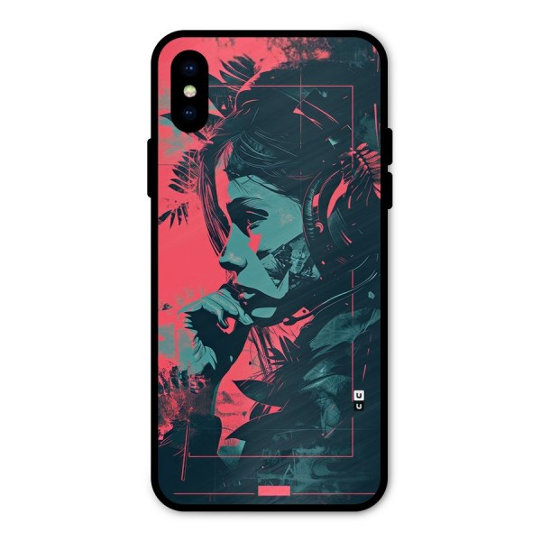 Musical Illustration Metal Back Case for iPhone XS